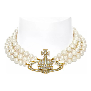 Collar Vivienne Westwood Triple Perla Gold Original Collar Vivienne Westwood Triple Perla Gold Original