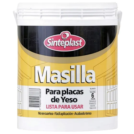 Masilla Para Yeso 6 Kg Sinteplast - Tyt