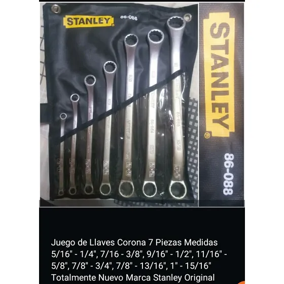 Juego De Llaves Corona Stanley 7 Piezas