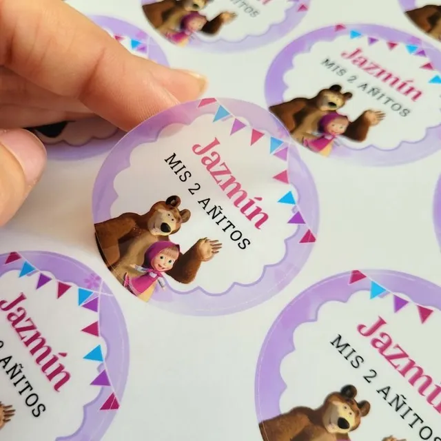 Souvenir Etiquetas Autoadhesivas Para Cumpleaños Formato X20