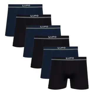 Kit 6 Cuecas Microfibra Lupo Cueca Box Sem Costura Promoção Kit 6 Cuecas Microfibra Lupo Cueca Box Sem Costura Promoção
