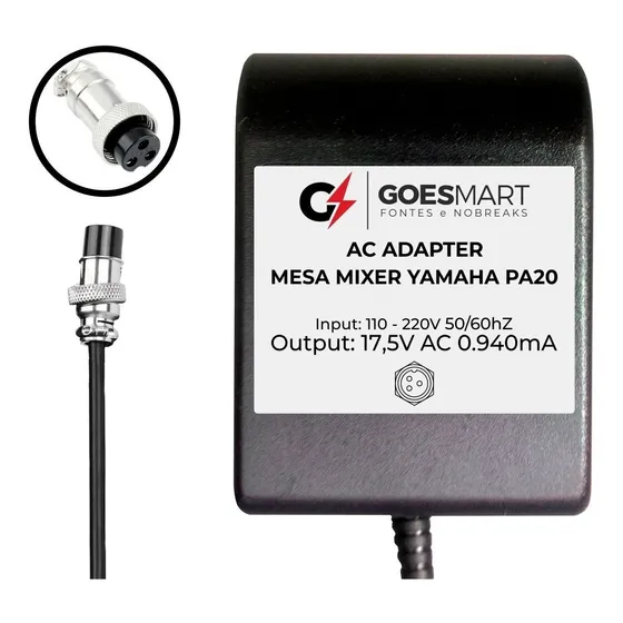 Fonte P/ Mesa Yamaha Pa 20, Mg 12/4 Fx, Mg 124 Cx, Mw 12 C
