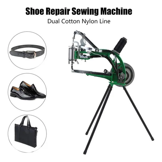 Máquina De Coser Calzado Bachin Hierro, Manual, Verde