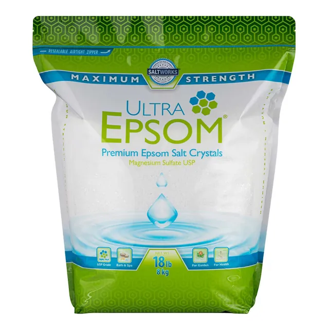 Sal Epsom Ultra Premium 8kg Cristales De Sulfato De Magnesio