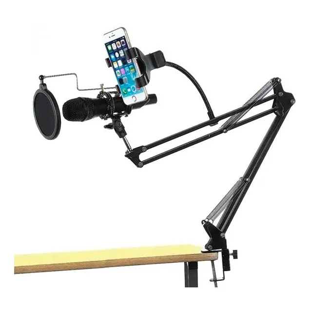 Kit Brazo Microfono Antipop Soporte Para Teléfono