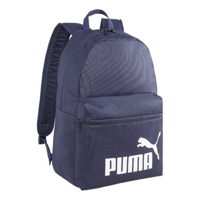 Mochila azul Puma Phase 07994302 Backpack diseño de la tela liso