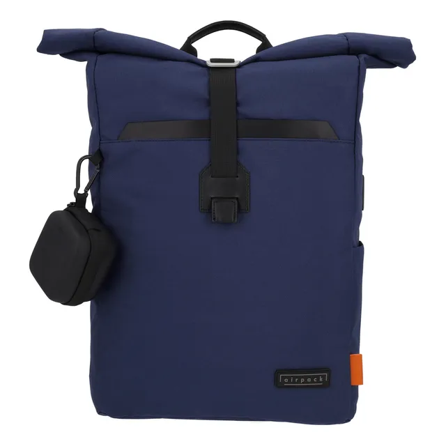 Mochila Ejecutiva Airpack Portalaptop Adventure Bound Color Azul Diseño De La Tela Lisa