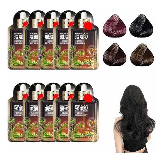 10 Peças 30ml A Shampoo Tintura Cabelo H