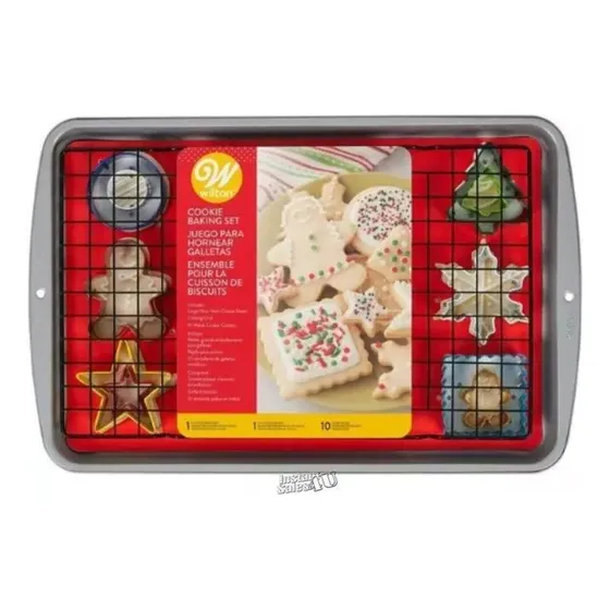 Set Con Rejilla Y Cortantes Para Hornear Galletas Wilton