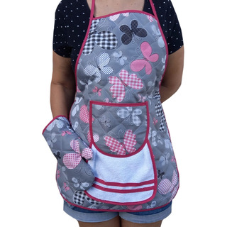 Avental De Cozinha Lavanderia C/ Bolso E Luva Impermeável Avental De Cozinha Lavanderia C/ Bolso E Luva Impermeável