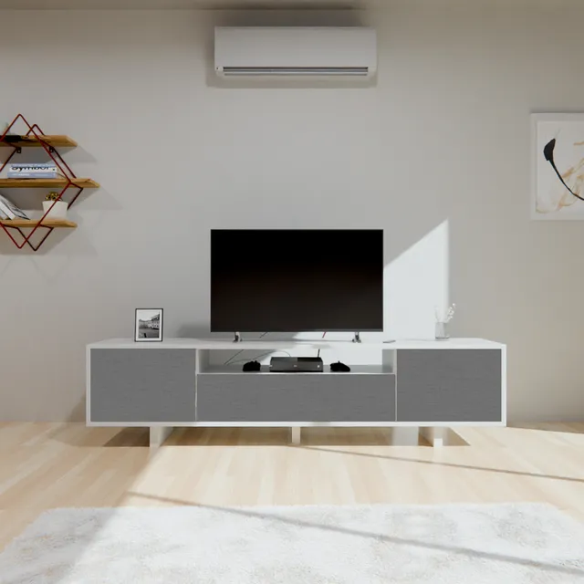 Mueble Para Tv Nórdico Modular Rack Moderno Mesa Melamina
