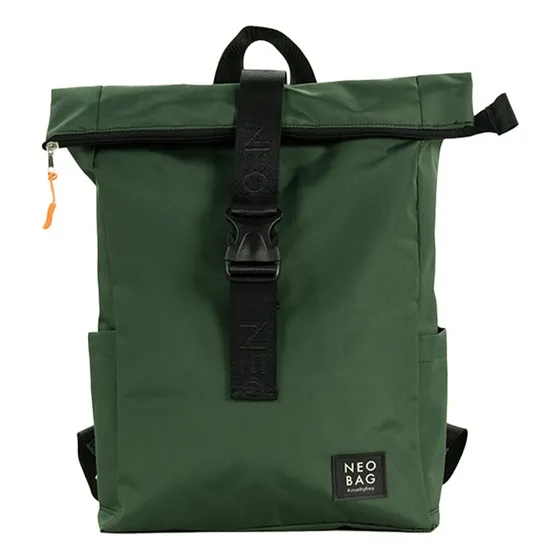Mochila Arya - Neo Bag Color Verde Diseño De La Tela Lisa