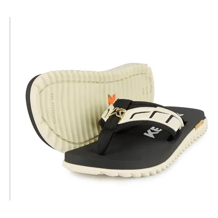 Sandalia Kenner Kivah Full Force Gold Baunilha/preto Liso 42