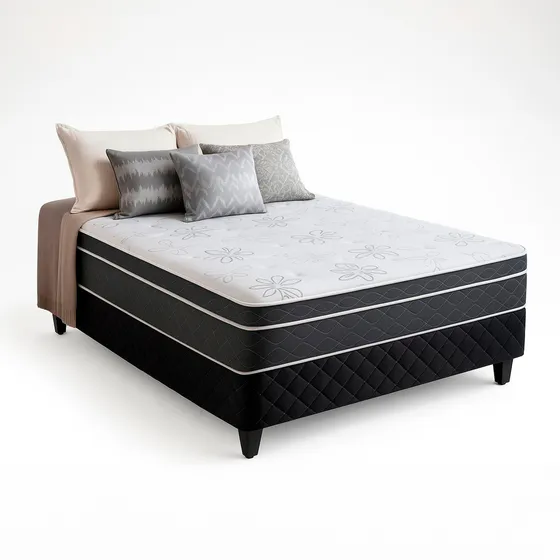 Sommier Narvaja Sweet Dreams Pocket 2 Plazas Color Negro