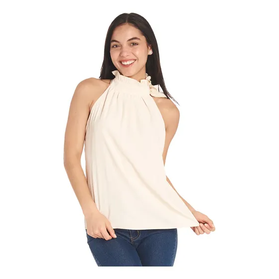 Blusa Cuello Largo Con Hombros Descubiertos