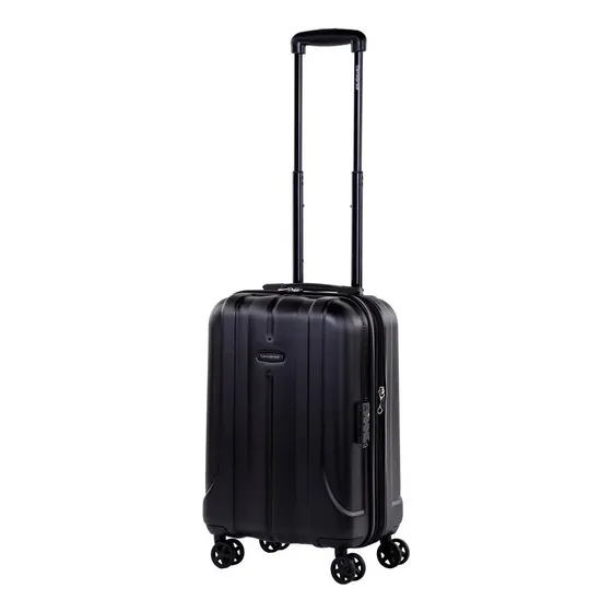 Maleta Samsonite Fiero Spinner 35cm de ancho x 55cm de alto x 25cm de profundidad color negro diseño lisa