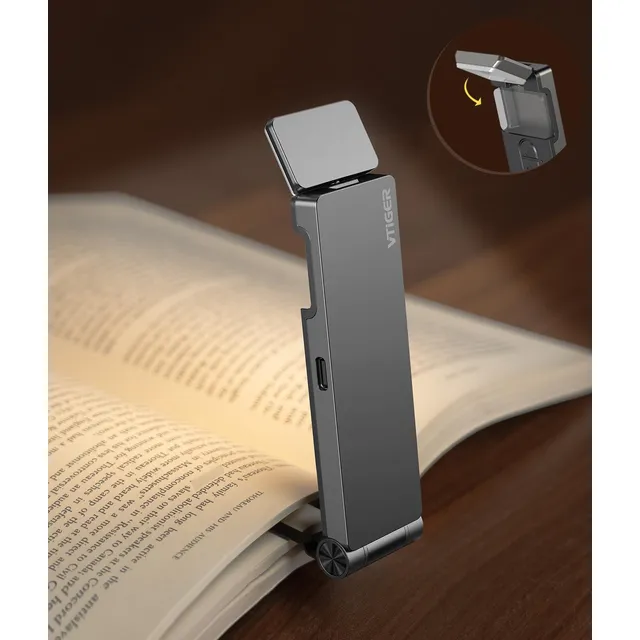 Luz De Lectura Recargable Usb Led Plegable 3 Colores Brillo