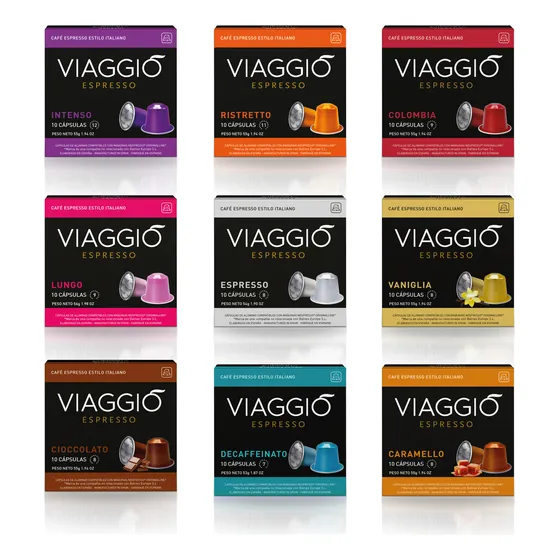 Cápsulas Café Viaggio X60 (30 Clásicos+30 Nuevos) Nespresso