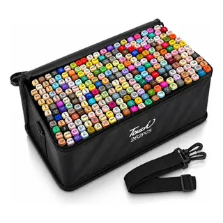 Caneta Dual Brush Ponta Dupla 262 Cores Com Estojo 262 Cores