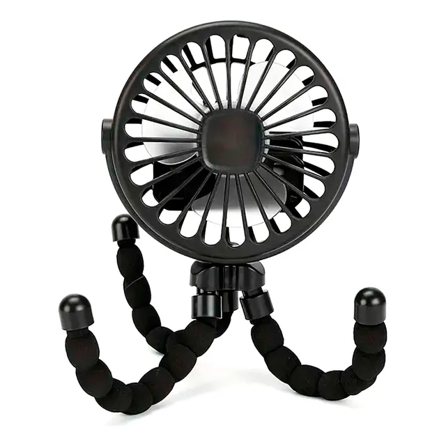 Ventilador Portatil Con Tripode Flexible Recargable Usb