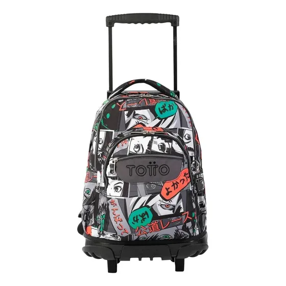 Bolso Morral Escolar C/ruedas Totto Ecole Renglon Anime 4yn