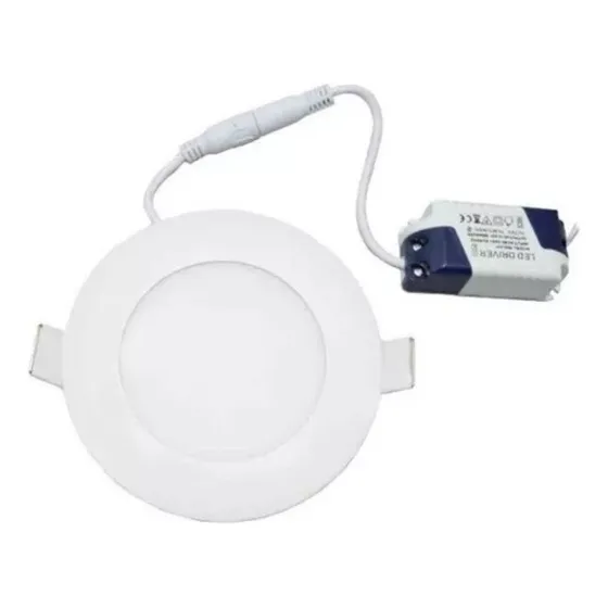 Panel Led 3w Redondo Para Empotrar 4000k Luz Neutral 