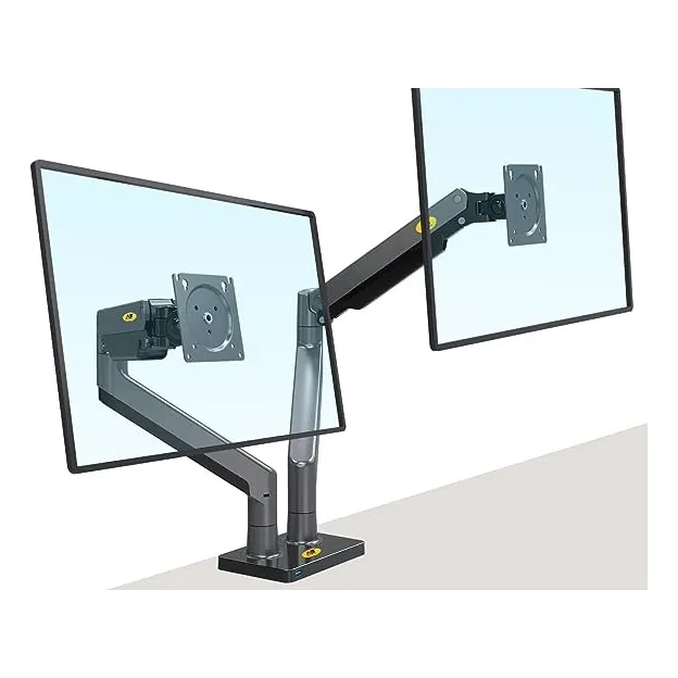 Soporte Monitor Brazo Doble North Bayou G35 22 A 32 12 Color Negro
