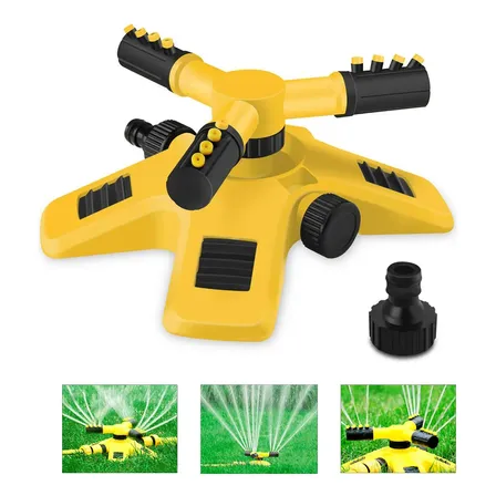 Irrigador Rotação Automática 360° Para Jardim, Horta E Grama