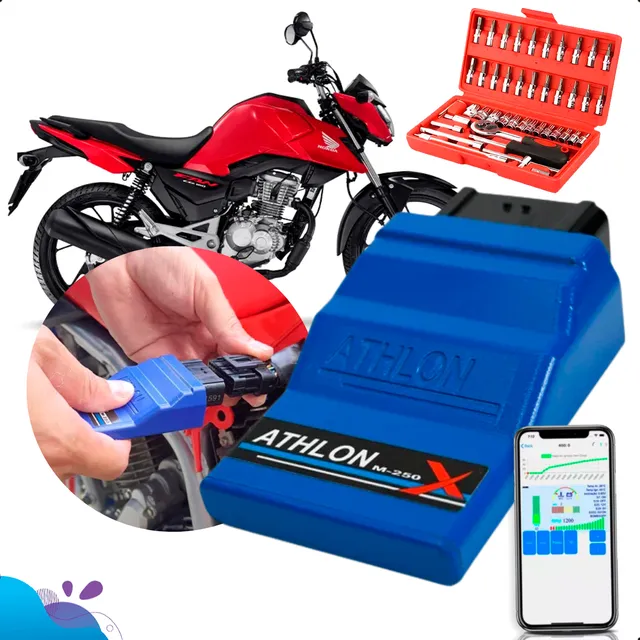 Módulo Central Athlon M250x Injeção Programável P/moto Honda