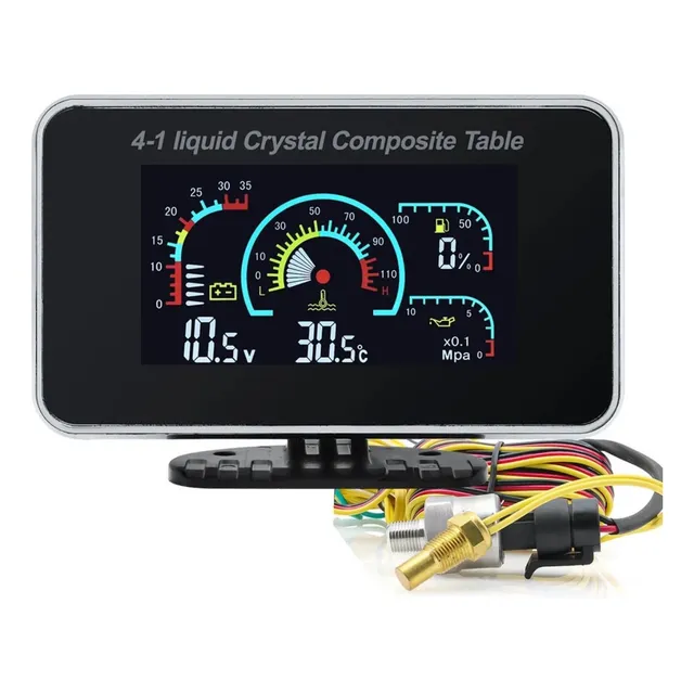 Medidor De Instrumento Lcd Para Automóvil, Temperatura. Acei