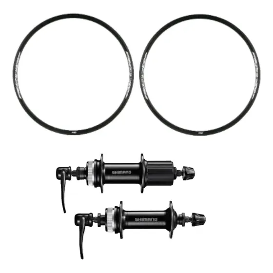 Rines 700 Doble Pared Armados Con Manzan Shimano Tx505