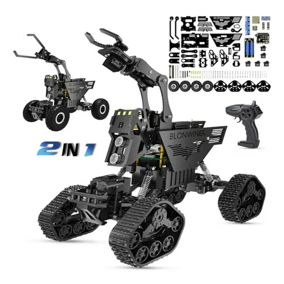 Kit De Robot Con Brazo Robótico Y Tanque, Programación Stem 