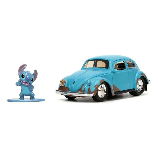 Miniatura Carro Vw Fusca C/ Figura Stitch Die-cast 1:32 Jada