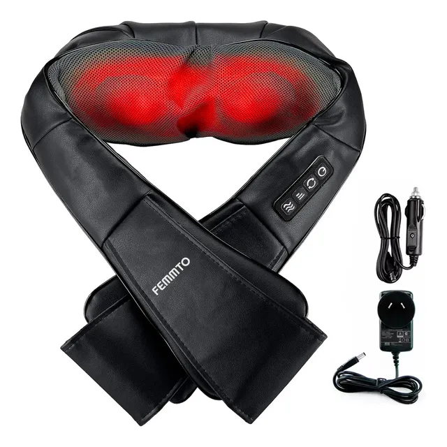 Masajeador Cervical Espalda Electrico Corporal shiatsu Cuello Multicorporal 220V Hombro Cintura Femmto
