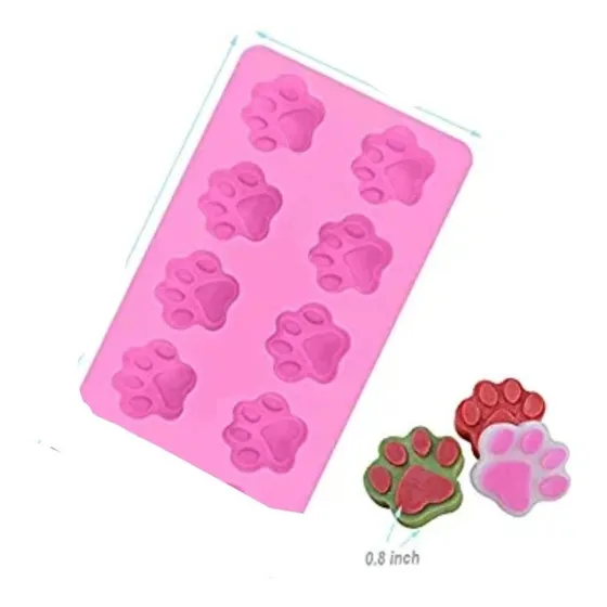 Molde De Silicon Huellas Bombones Chocolate Hielo Jabones 