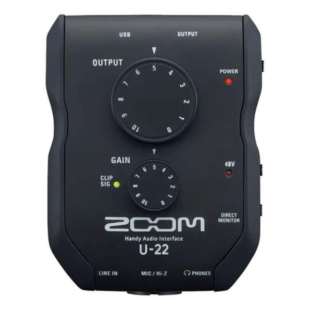 Interfaz De Audio Externa Zoom U22 Usb 2 In Color Negro
