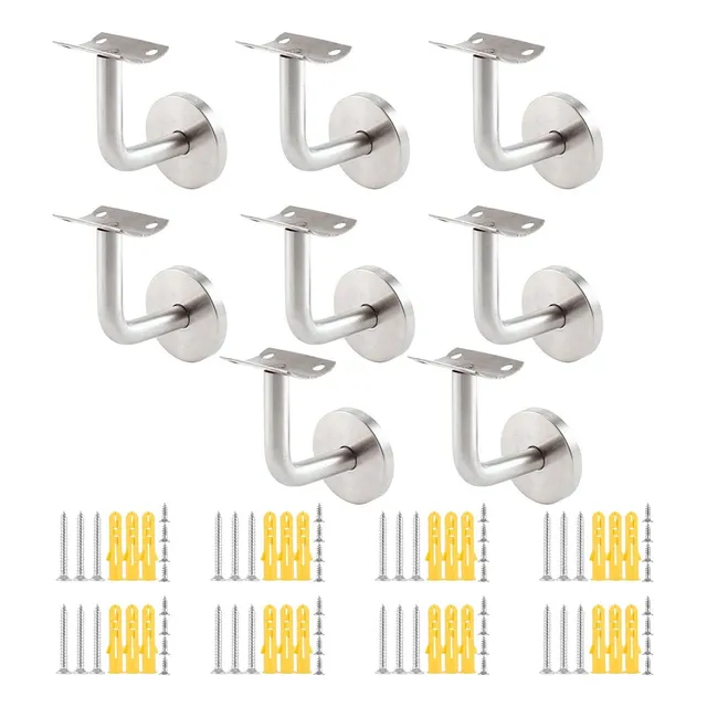 Soportes Pasamanos Base Para Barandilla Escalera Inoxi 8 Pzs