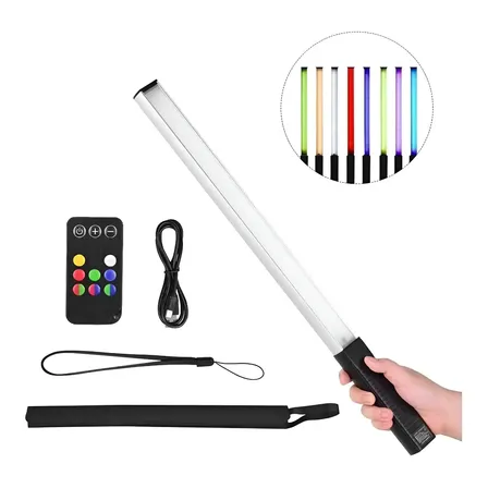 Bastão De Luz De Preenchimento Rgb Luxceo-q508a 127/220v Preto