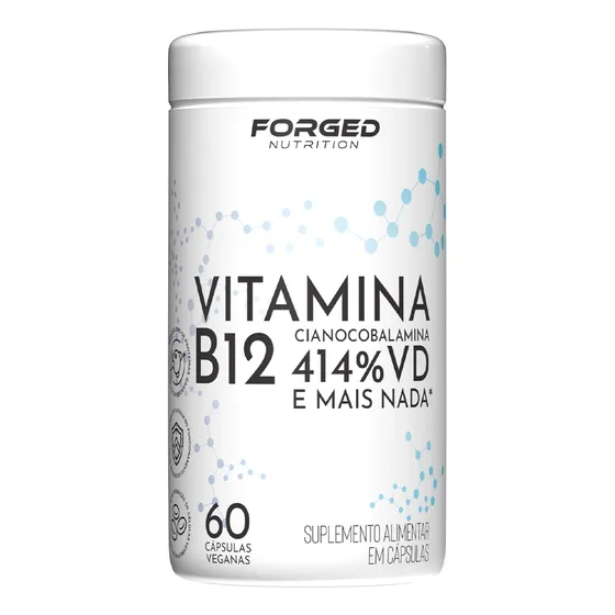 Vitamina B12 Cianocobalamina 414% 60 Vegan Caps - Forged Sabor Sem Sabor