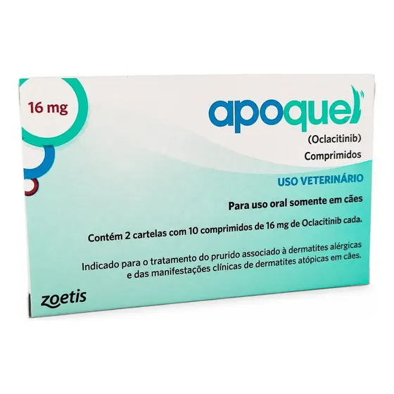 Apoquel 16mg Zoetis 20 Comprimidos Anti Coceira Cães