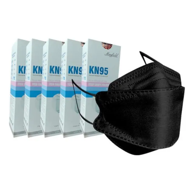 Mascarilla Mayfield Kn95 Fish Shape Color Negro 100 Unid