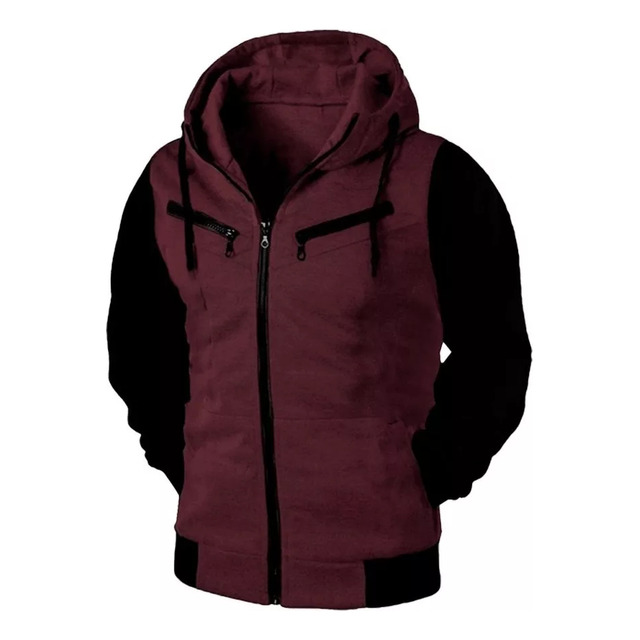 Moletom Blusa De Frio Jaqueta De Zíper Slim Casaco Com Capuz Moletom Blusa De Frio Jaqueta De Zíper Slim Casaco Com Capuz