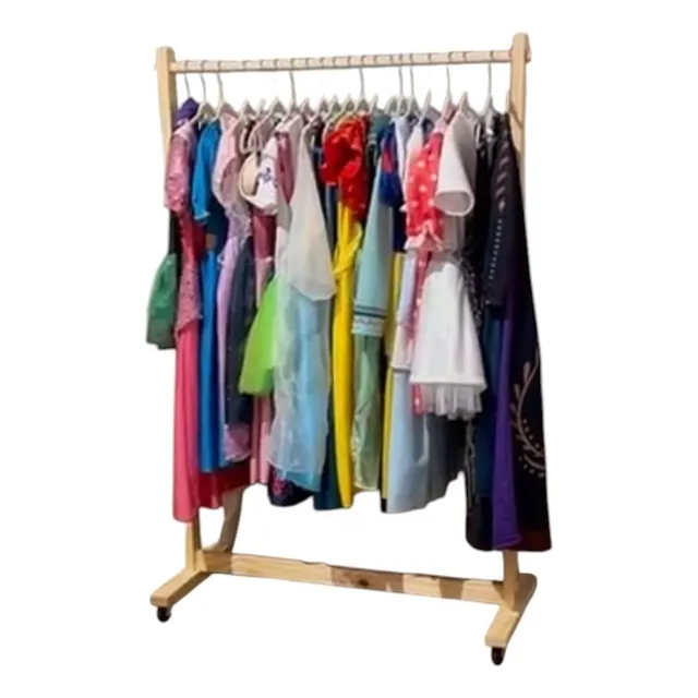 Perchero Con Ruedas/ Niños/disfraces/infantil/madera/feria