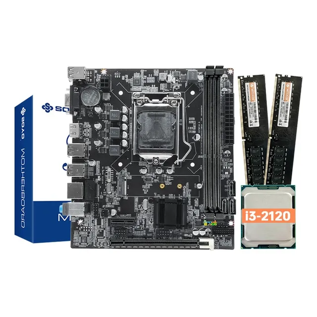 Kit De Placa Madre Soyo H61, Cpu Intel I3-2120 Y 16 Gb De
