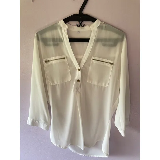 Camisa De Dama Talla M - Blanca Hueso