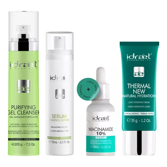 Rutina Skincare Piel Grasa Hidratacion Lidherma Idraet