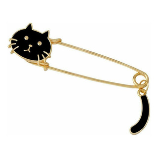 Broche Seguro Gato Prendedor Gatito Dorado Negro Black Cat S Broche Seguro Gato Prendedor Gatito Dorado Negro Black Cat S
