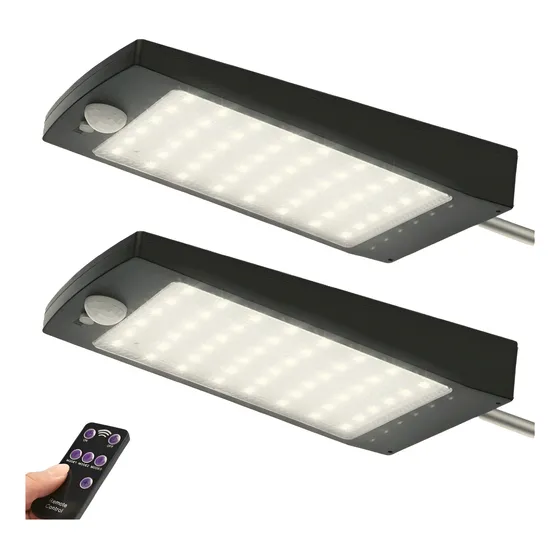 Pack X 2 Reflector Led Solar 48 Led Luz Calida