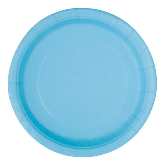 Placas De Pastel De Papel Azul Claro, 20ct