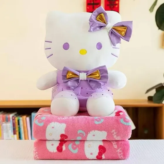 Peluche Grande Hello Kitty 2 En 1 Con Manta Frazada Premium